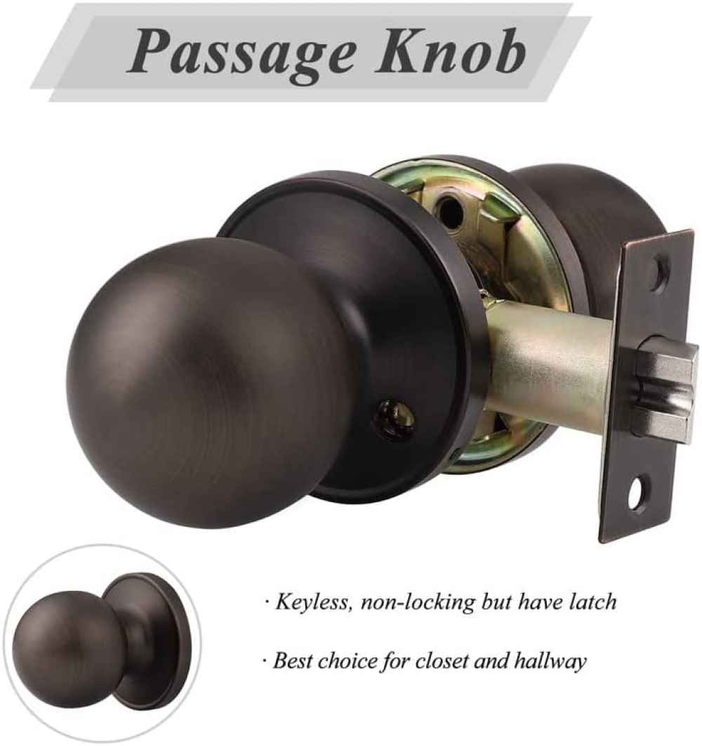 2.5-in. x 0.01-in. Stainless Steel Door Door Lock In Oil Rubbed Bronze