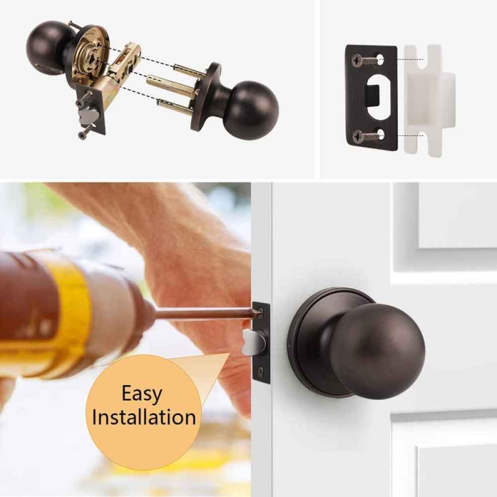 2.5-in. x 0.01-in. Stainless Steel Door Door Lock In Oil Rubbed Bronze