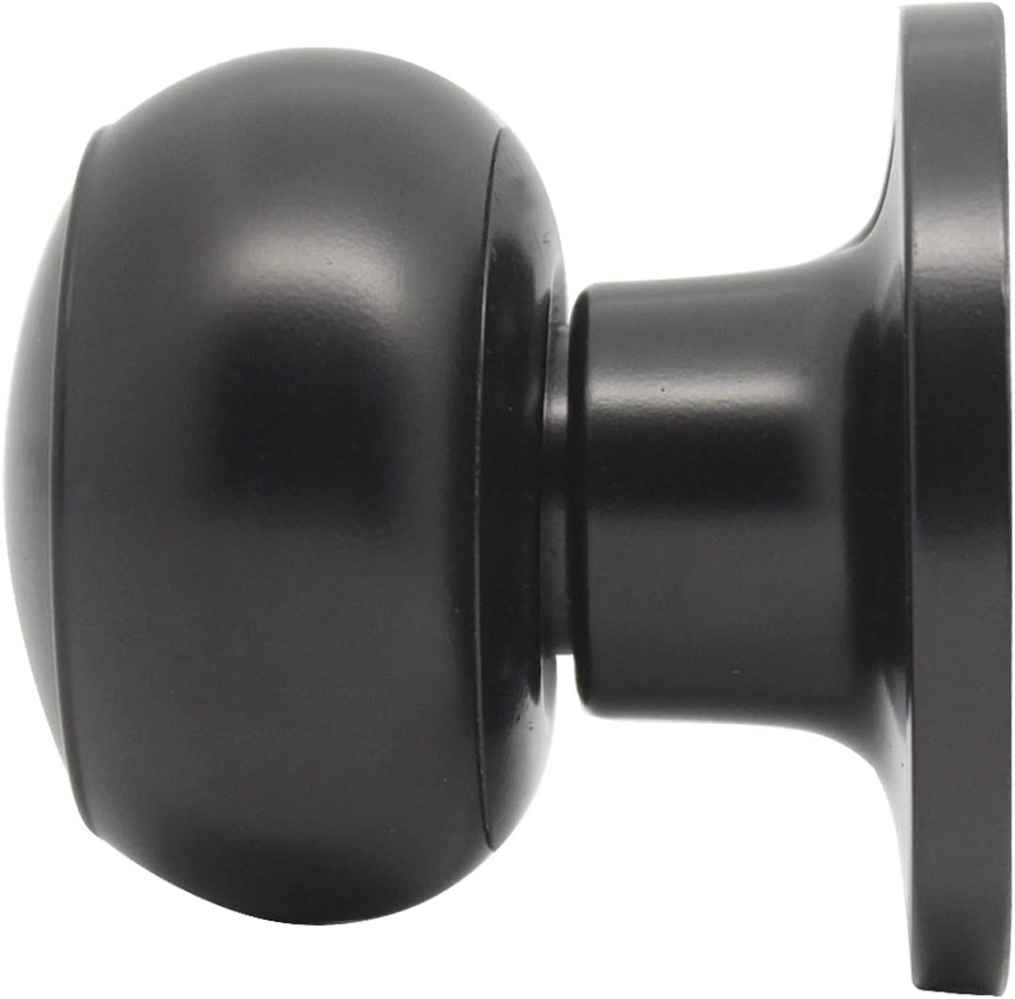 2.2-in. x 0.04-in. Stainless Steel Door Door Knob In Black