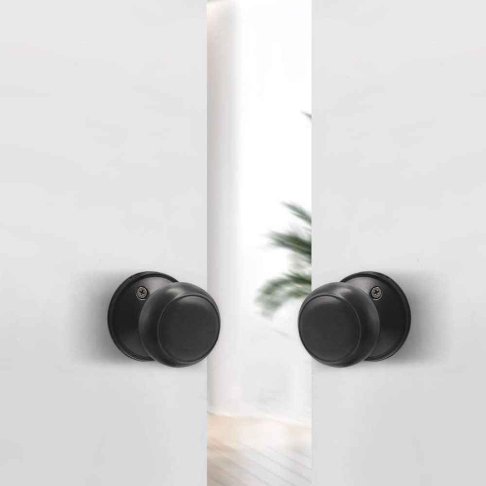 2.2-in. x 0.04-in. Stainless Steel Door Door Knob In Black
