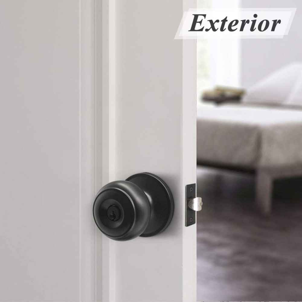 2.5-in. x 0.04-in. Stainless Steel Door Door Lock In Black
