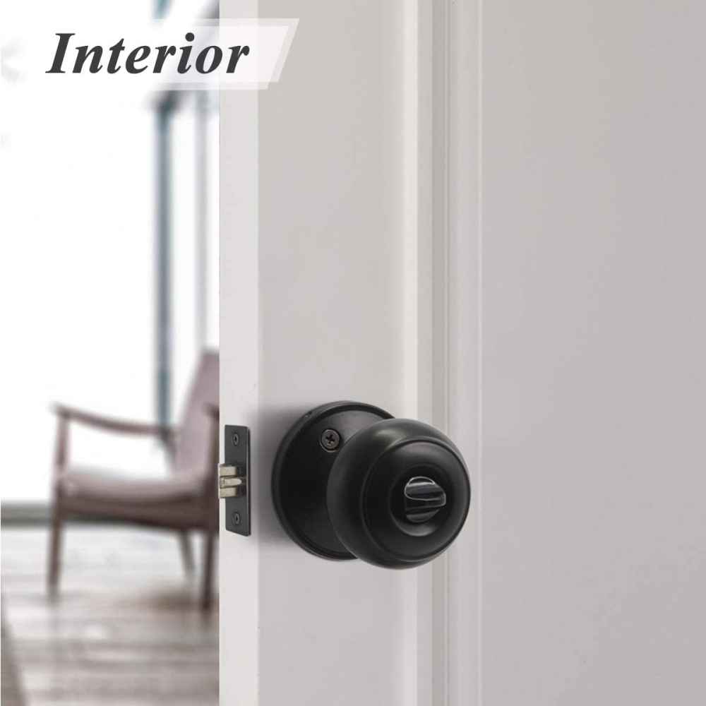 2.5-in. x 0.04-in. Stainless Steel Door Door Lock In Black