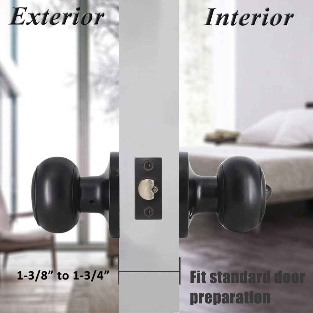 2.5-in. x 0.04-in. Stainless Steel Door Door Lock In Black