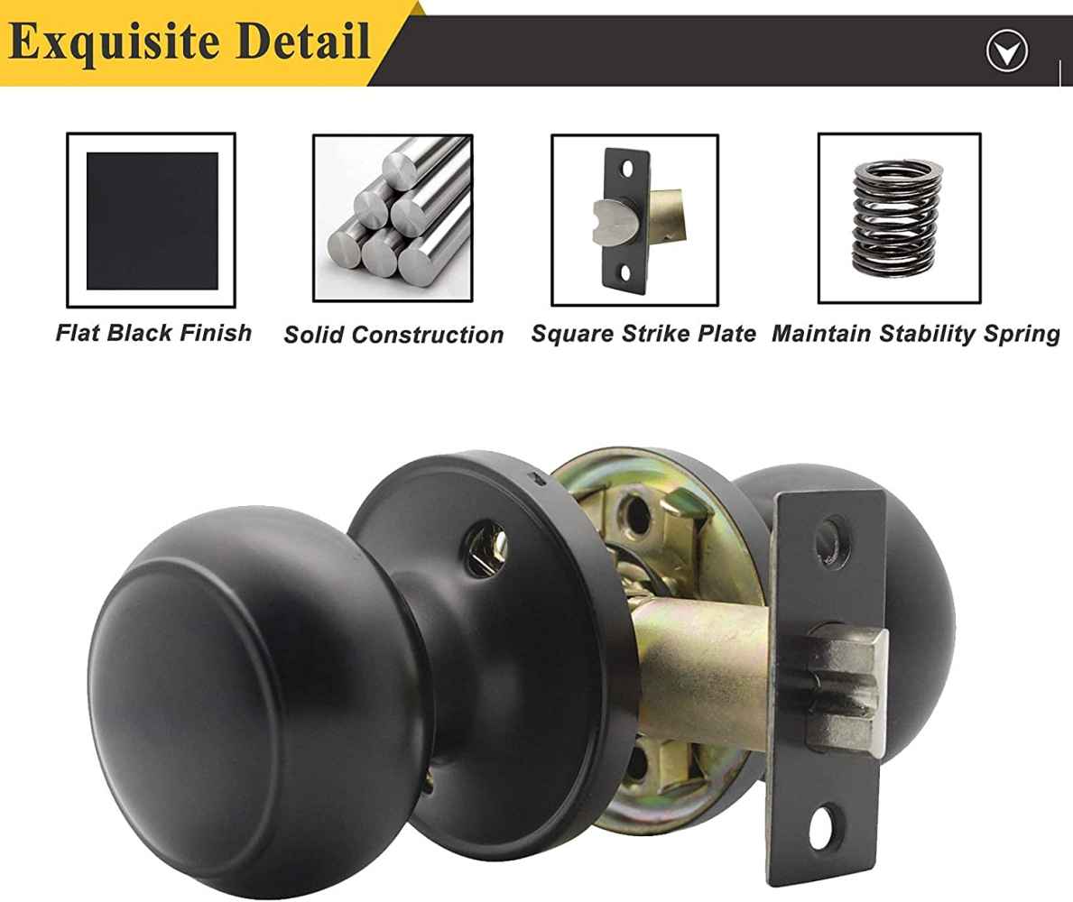 2.5-in. x 0.03-in. Stainless Steel Door Door Lock In Black