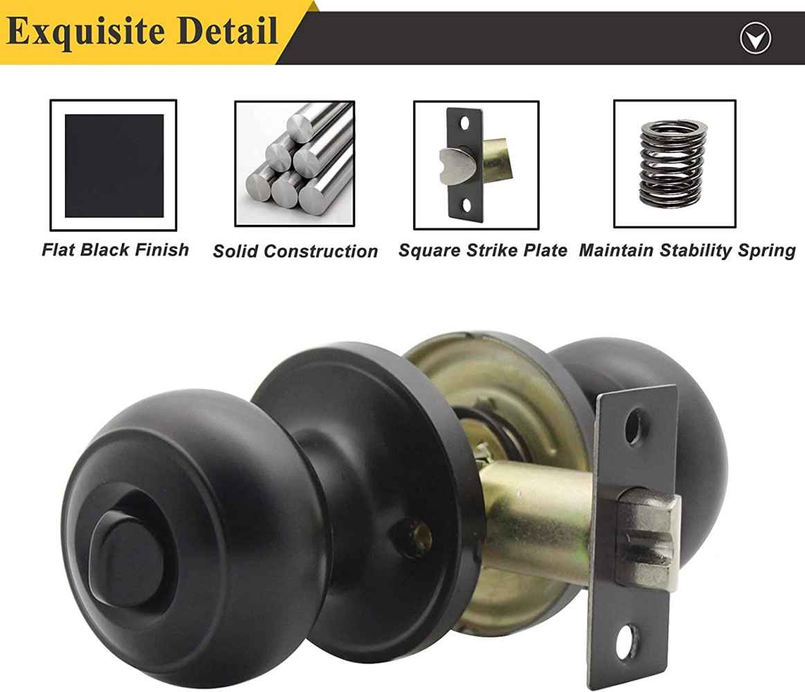 3.34-in. x 0.01-in. Stainless Steel Door Door Lock In Black