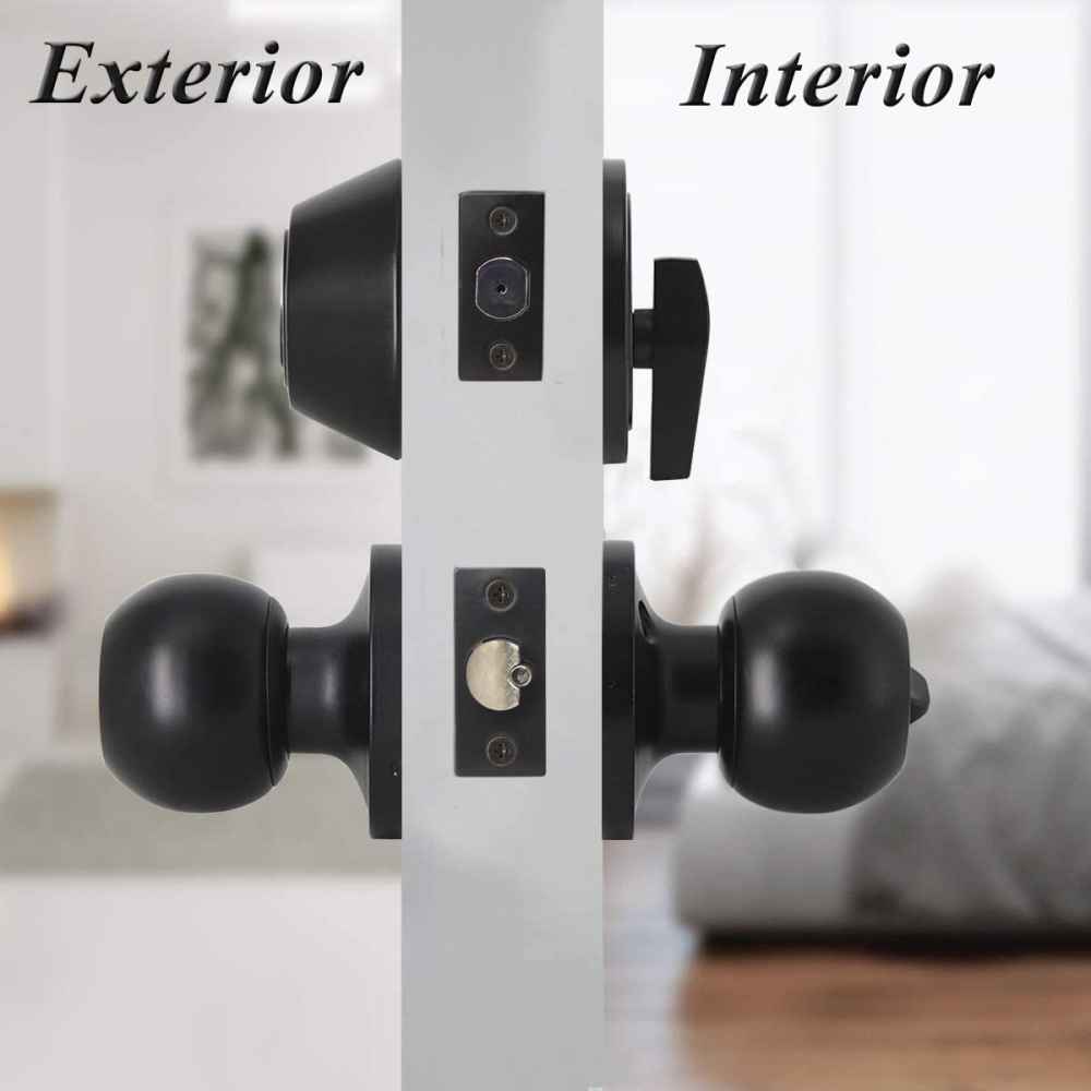 2-in. x 0.03-in. Stainless Steel Door Door Lock In Black