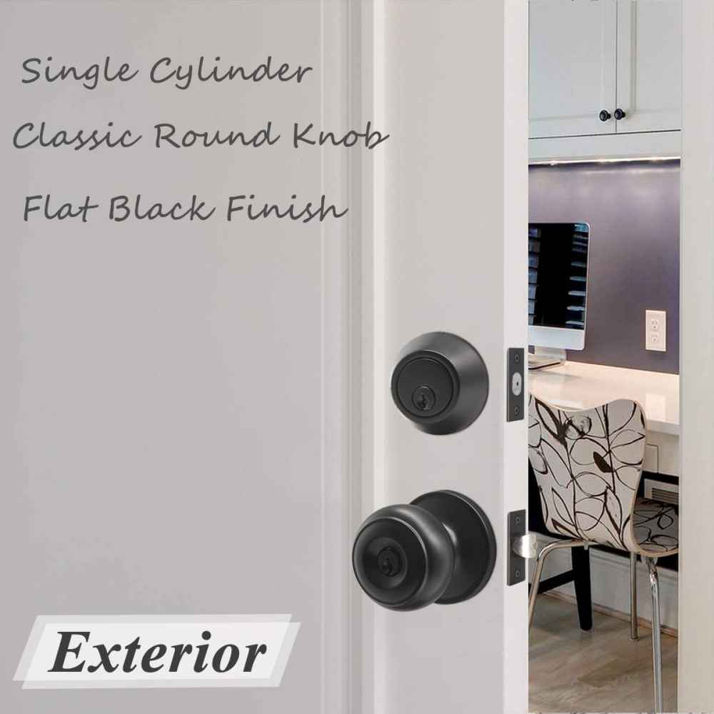 2-in. x 0.03-in. Stainless Steel Door Door Lock In Black