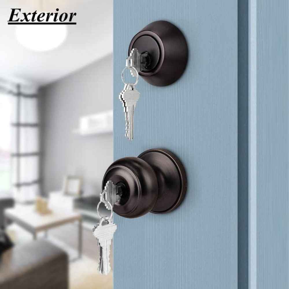 3-in. x 0.01-in. Stainless Steel Door Door Lock In Oil Rubbed Bronze