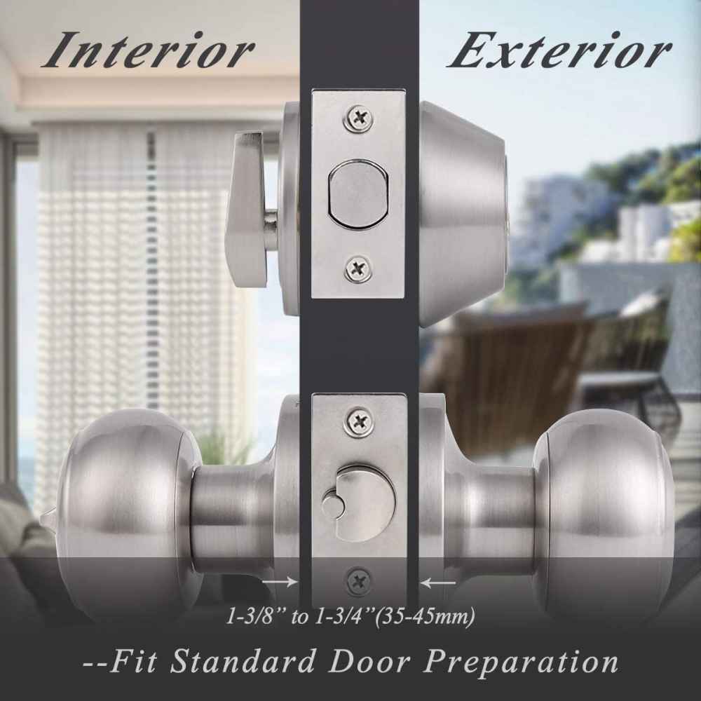 2.5-in. x 0.03-in. Stainless Steel Door Door Lock In Satin Nickel