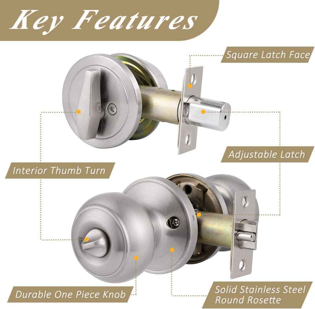 2.5-in. x 0.03-in. Stainless Steel Door Door Lock In Satin Nickel