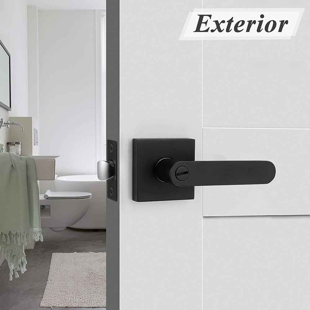 5-in. x 0.03-in. Zinc Alloy Door Door Lock In Black