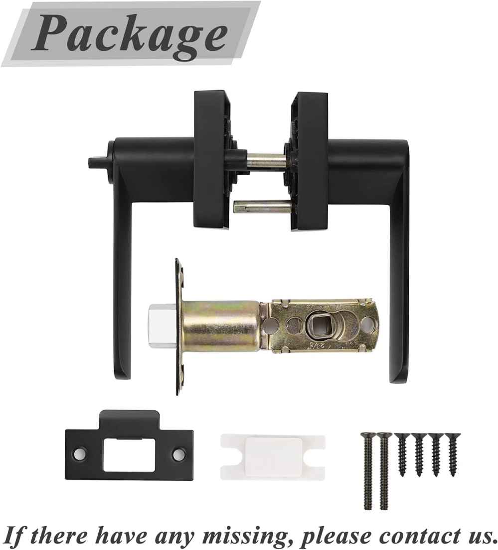 5-in. x 0.03-in. Zinc Alloy Door Door Lock In Black