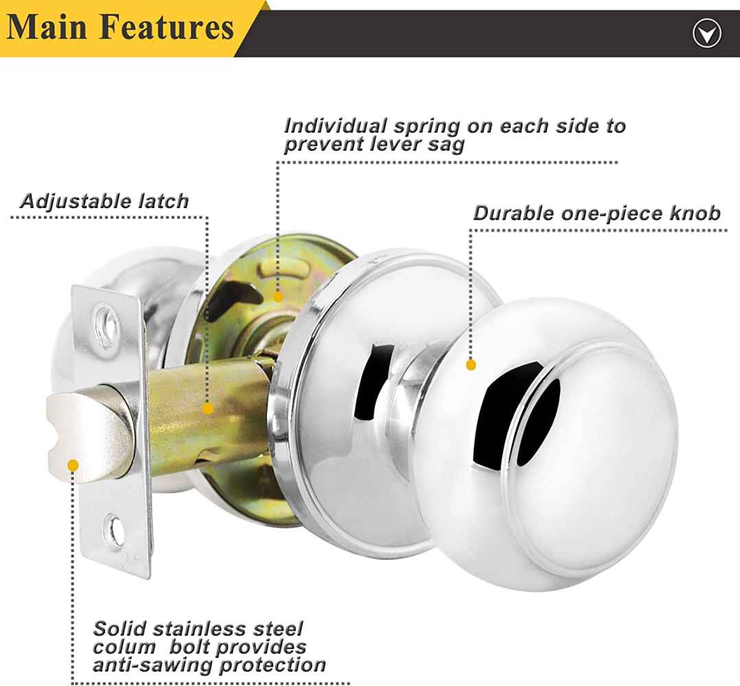 2.2-in. x 0.03-in. Stainless Steel Door Door Lock In Stainless Steel