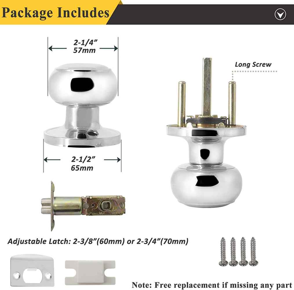 2.2-in. x 0.03-in. Stainless Steel Door Door Lock In Stainless Steel