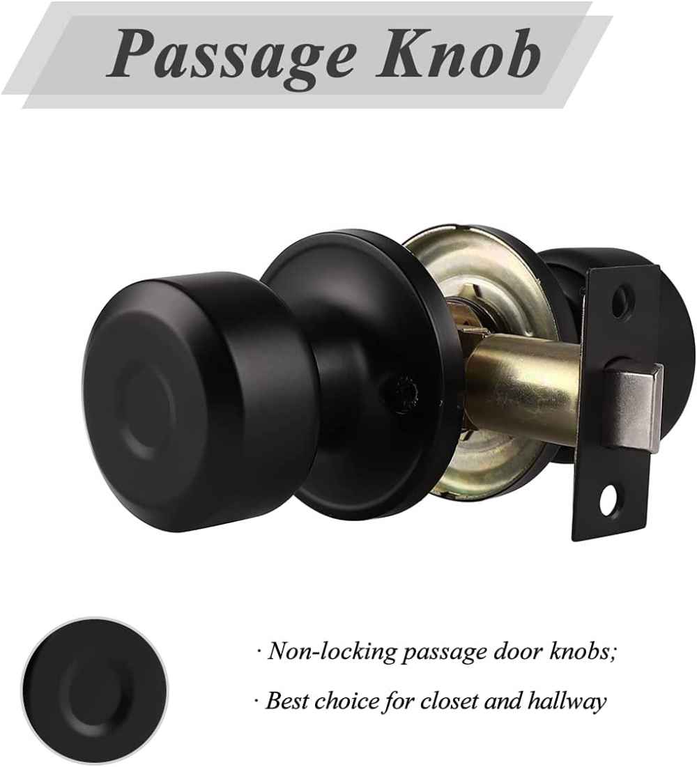 2-in. x 0.02-in. Stainless Steel Door Door Lock In Black