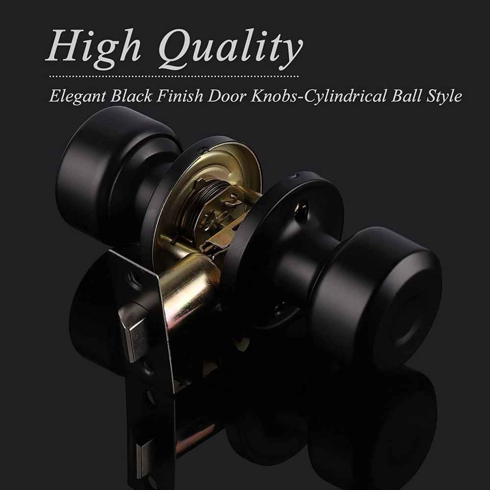 2-in. x 0.02-in. Stainless Steel Door Door Lock In Black