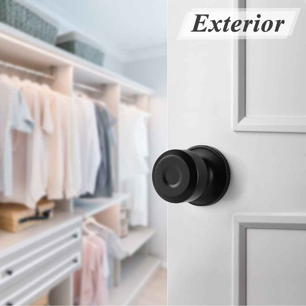 2-in. x 0.02-in. Stainless Steel Door Door Lock In Black