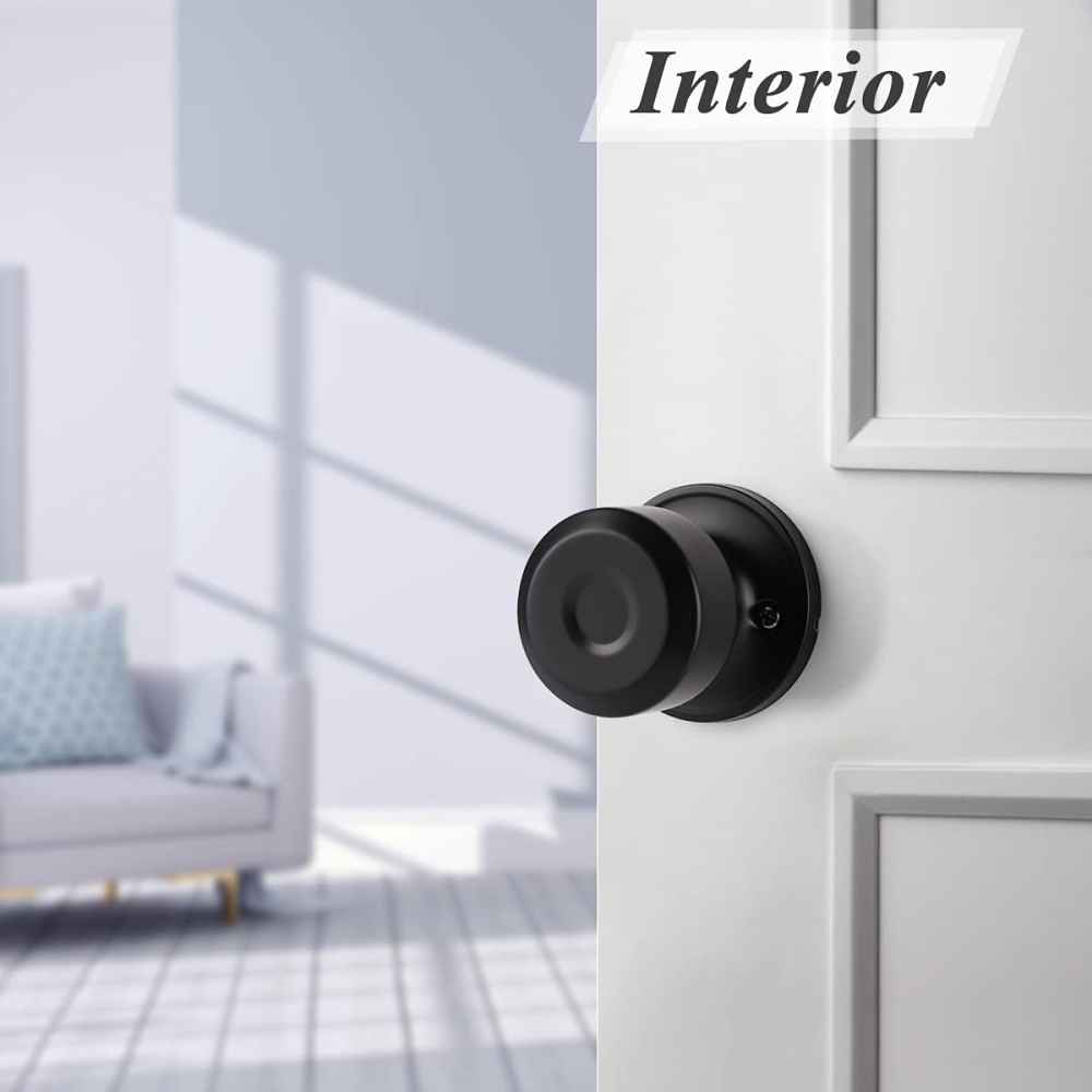 2-in. x 0.02-in. Stainless Steel Door Door Lock In Black