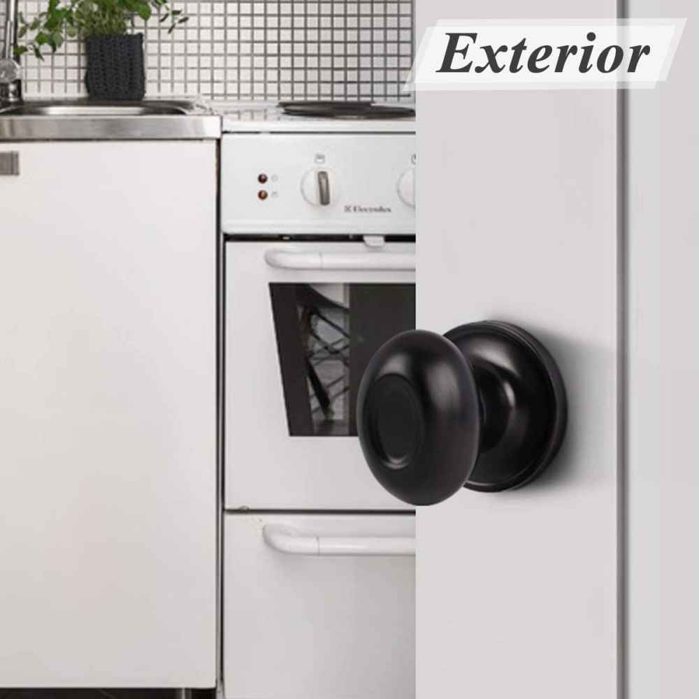 1.77-in. x 0.01-in. Stainless Steel Door Door Lock In Black