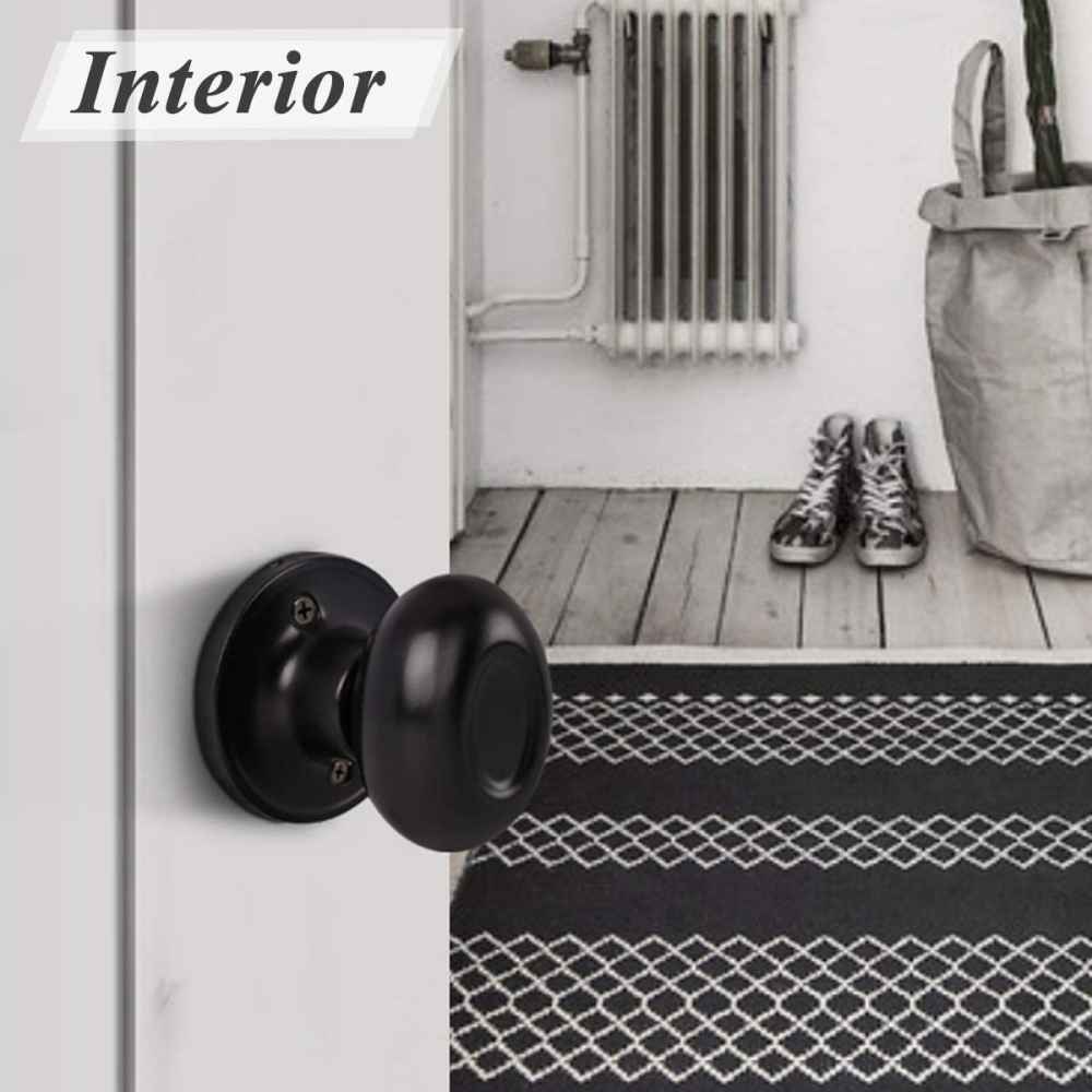 1.77-in. x 0.01-in. Stainless Steel Door Door Lock In Black