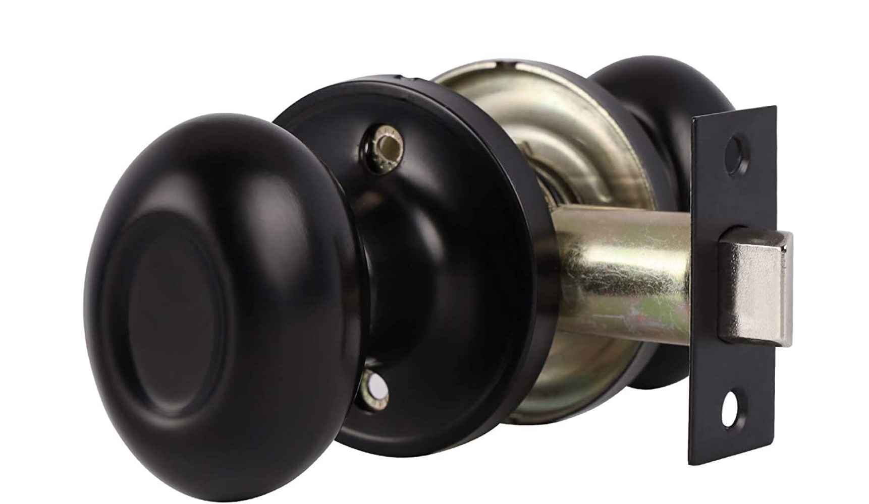 1.77-in. x 0.01-in. Stainless Steel Door Door Lock In Black