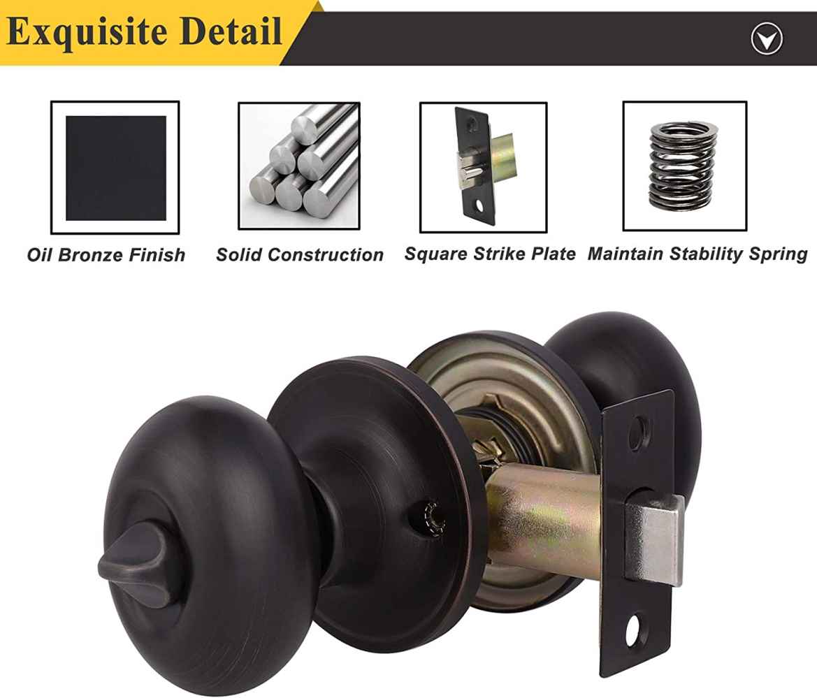 2.5-in. x 0.03-in. Stainless Steel Door Door Lock In Oil Rubbed Bronze