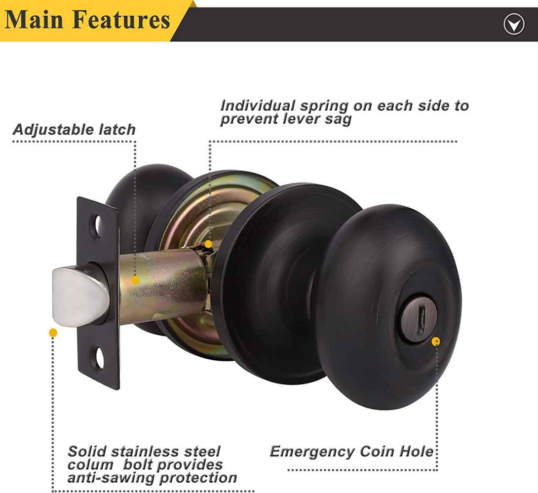2.5-in. x 0.03-in. Stainless Steel Door Door Lock In Oil Rubbed Bronze