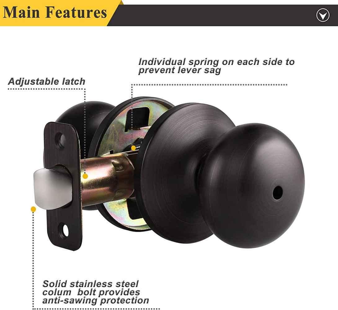 2.5-in. x 0.03-in. Stainless Steel Door Door Lock In Oil Rubbed Bronze