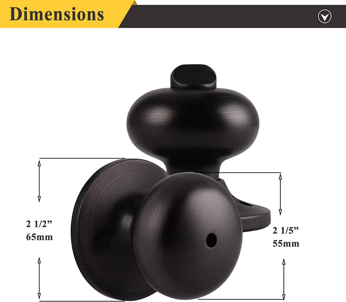 2.5-in. x 0.03-in. Stainless Steel Door Door Lock In Oil Rubbed Bronze