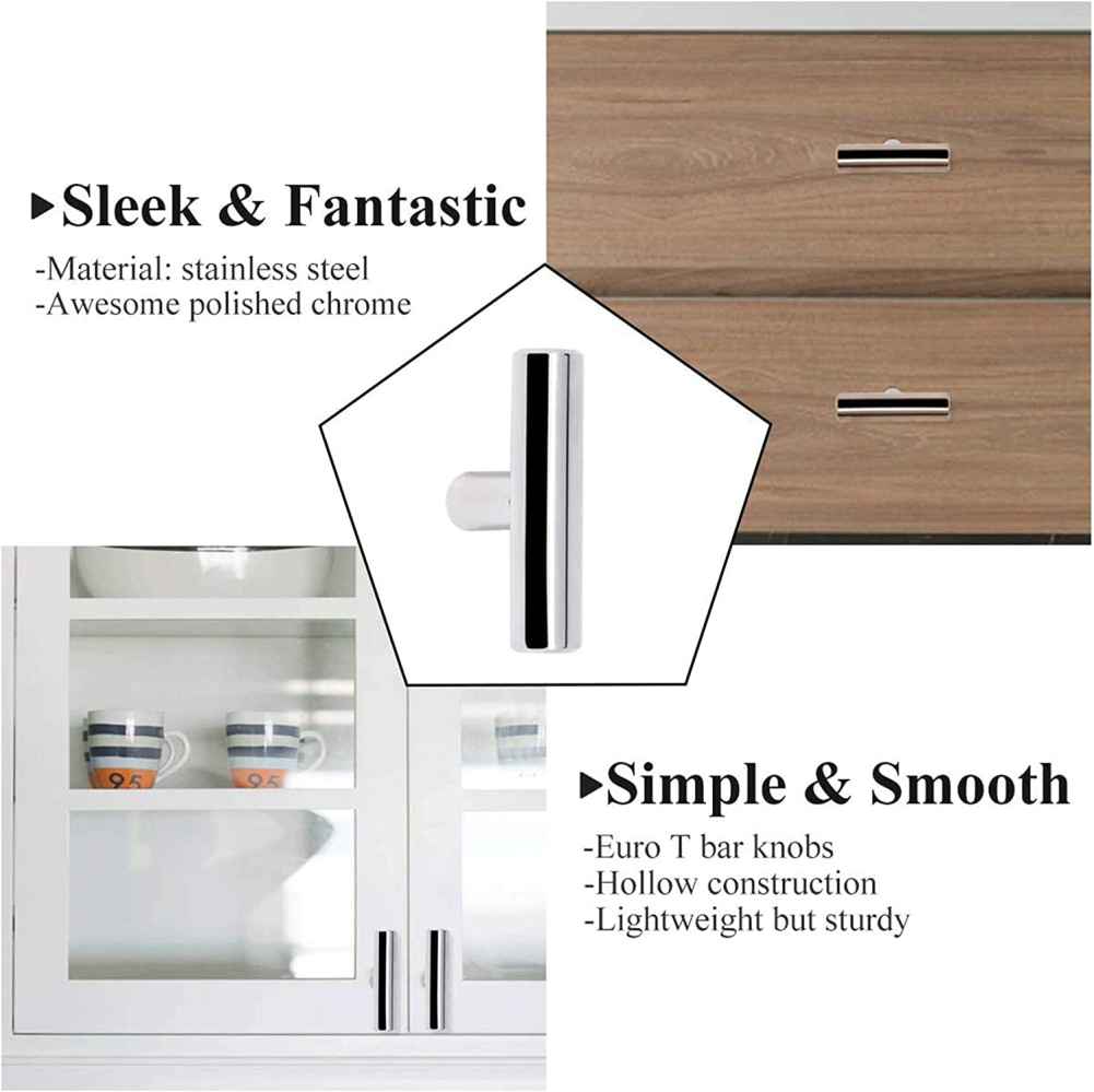 3.93-in. x 0.03-in. Stainless Steel Cabinet Cabinet Knob In Chrome