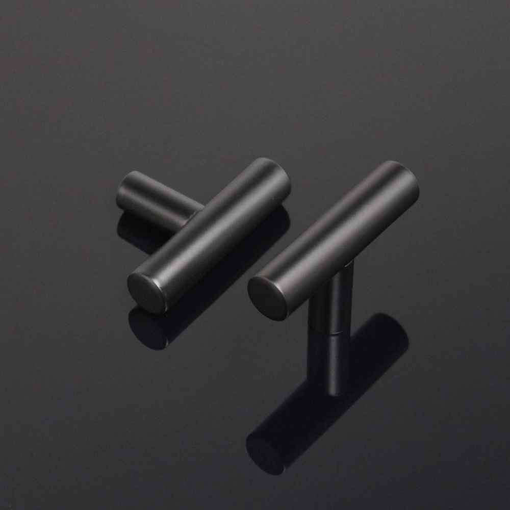 2-in. x 0.03-in. Stainless Steel Cabinet Cabinet Knob In Black