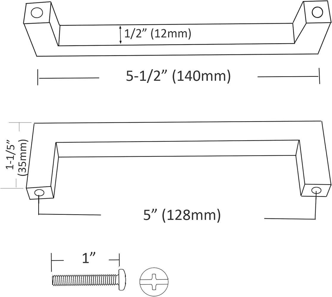 5.5-in. x 1.25-in. Stainless Steel Cabinet Cabinet Handle In Brushed Nickel