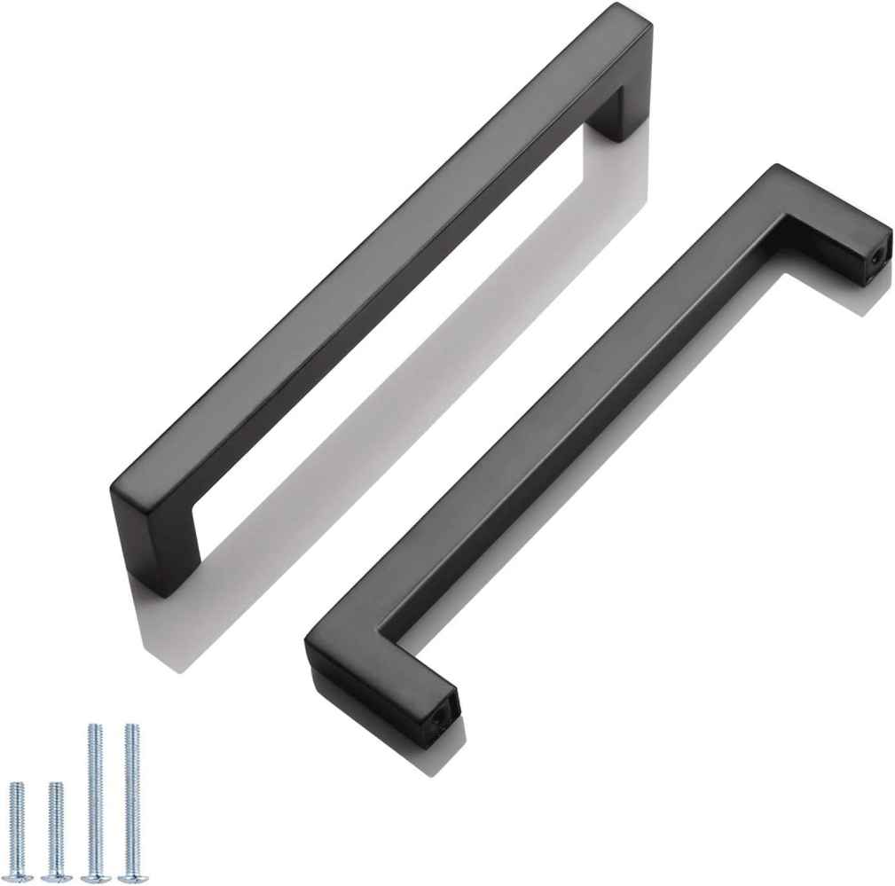 6.7-in. x 1.5-in. Stainless Steel Cabinet Cabinet Handle In Black