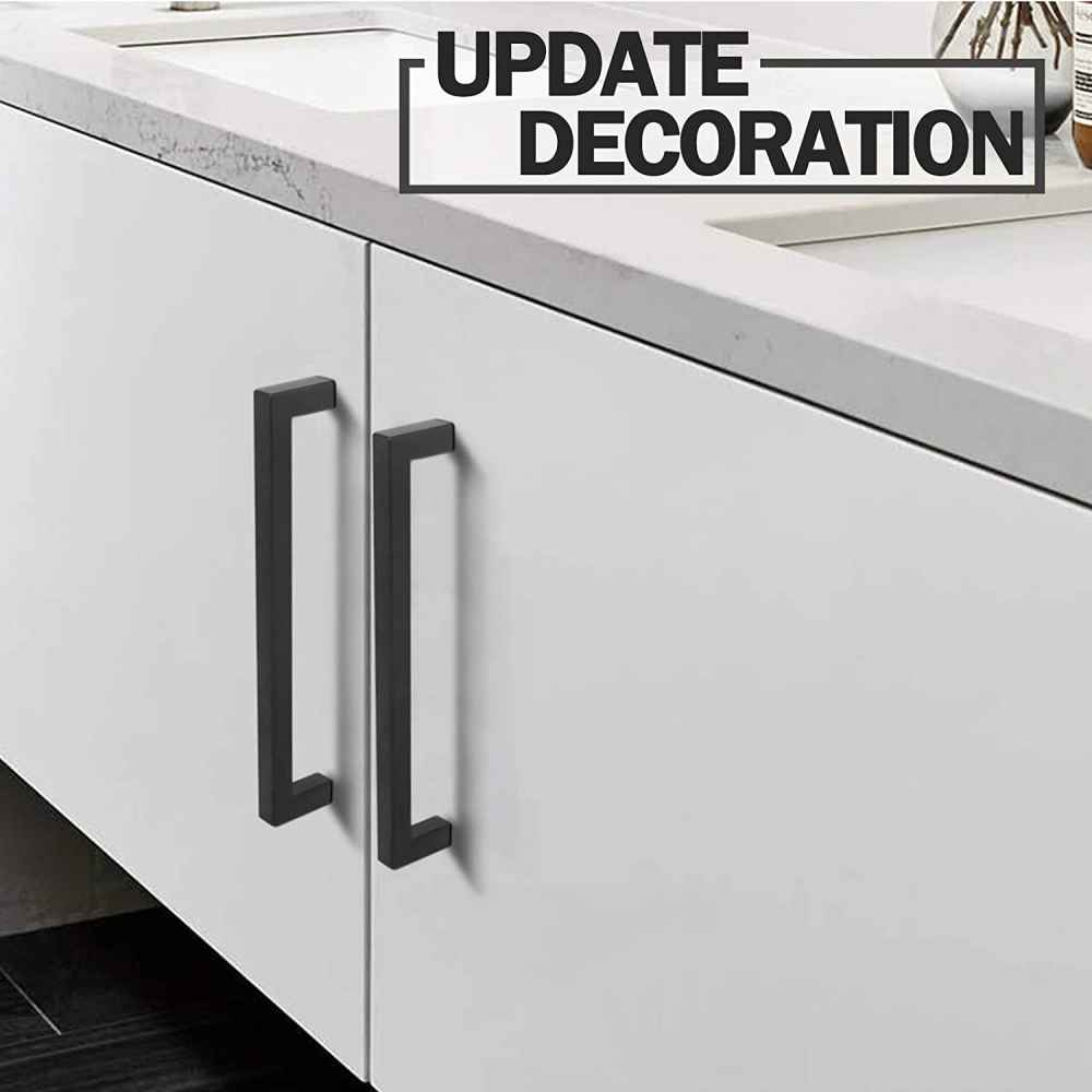 6.7-in. x 1.5-in. Stainless Steel Cabinet Cabinet Handle In Black