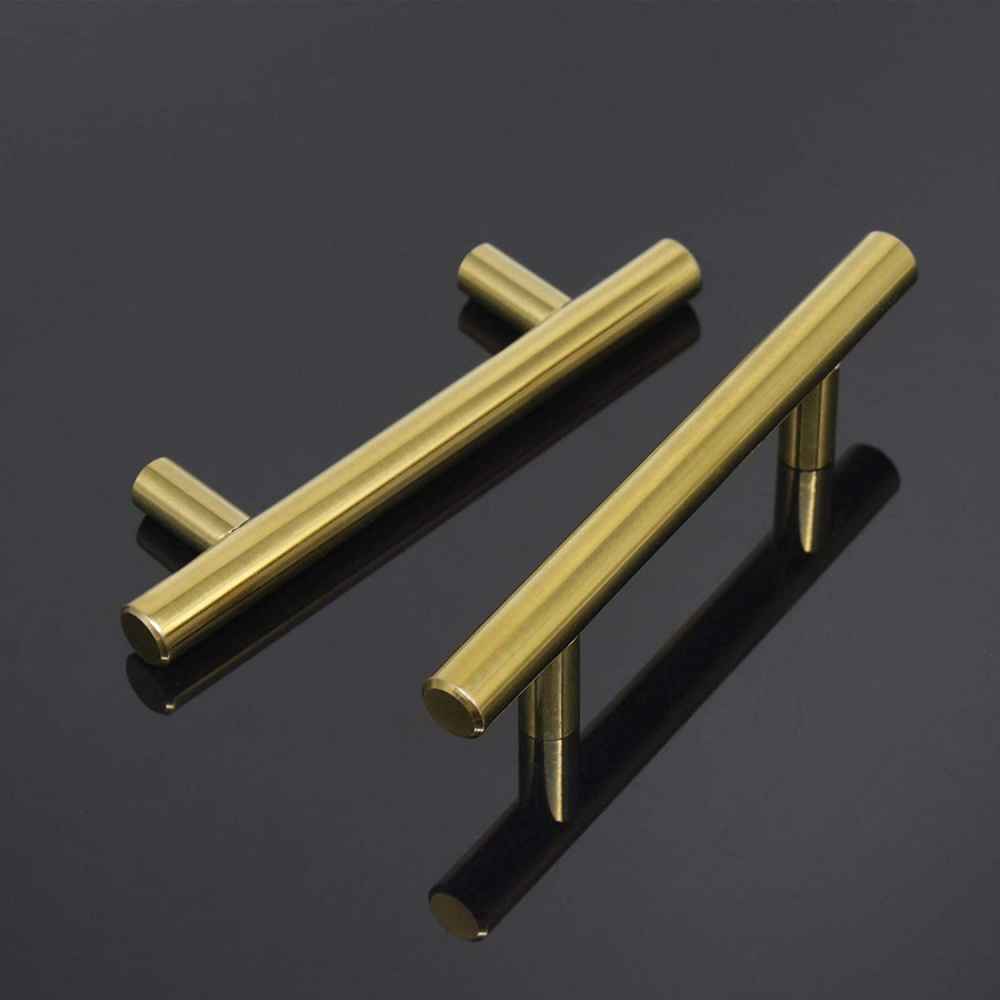 5-in. x 0.01-in. Stainless Steel Cabinet Cabinet Handle In Gold