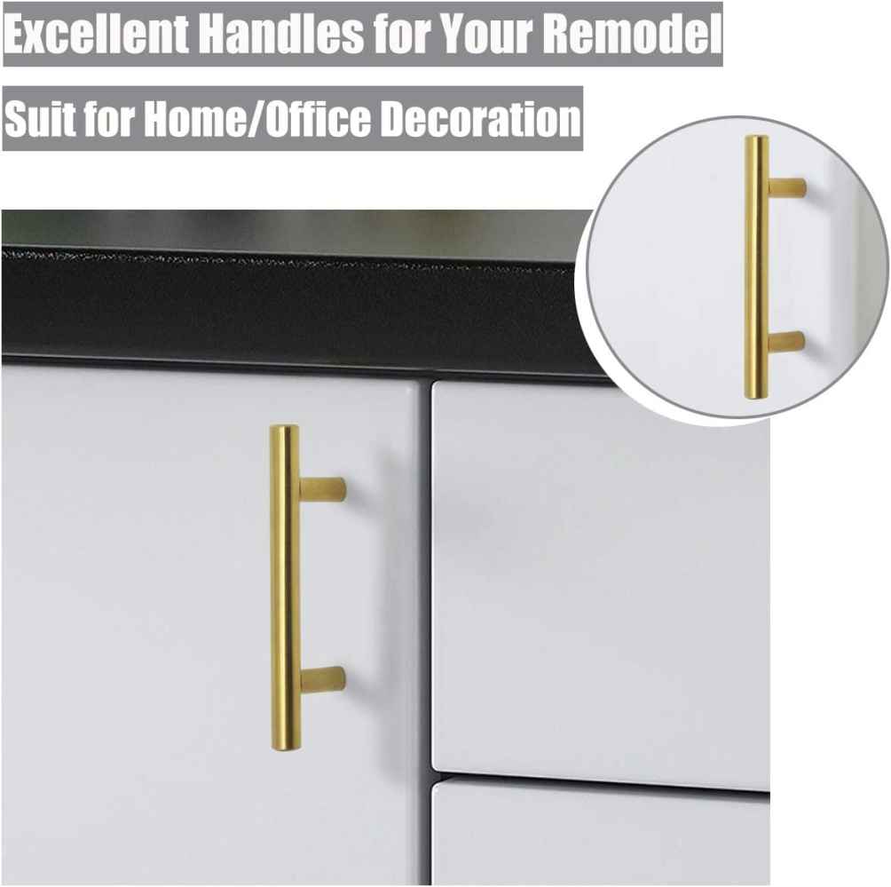 5-in. x 0.01-in. Stainless Steel Cabinet Cabinet Handle In Gold