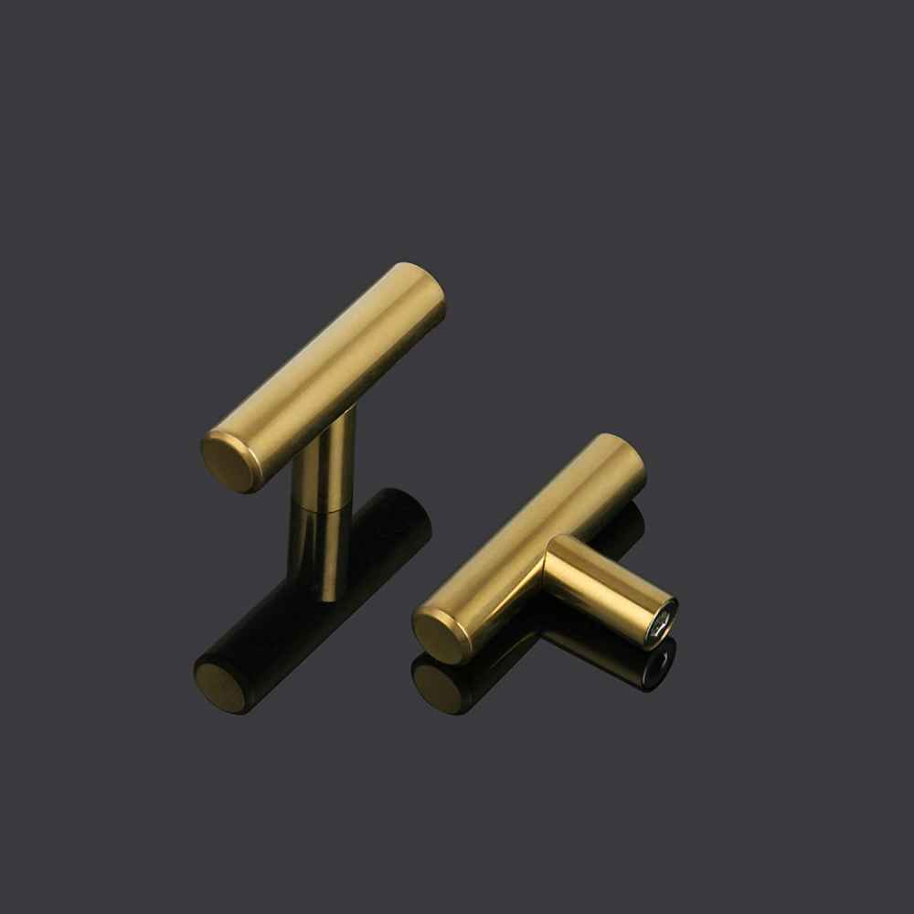 2-in. x 0.03-in. Stainless Steel Cabinet Cabinet Knob In Brass