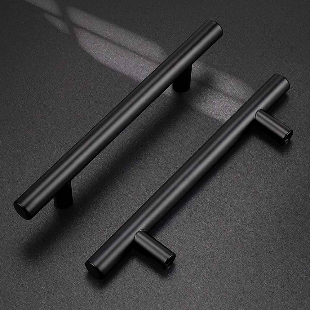 6.04-in. x 1.5-in. Stainless Steel Cabinet Cabinet Handle In Black