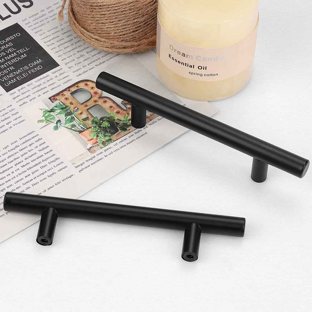 12.06-in. x 1.25-in. Stainless Steel Cabinet Cabinet Handle In Black
