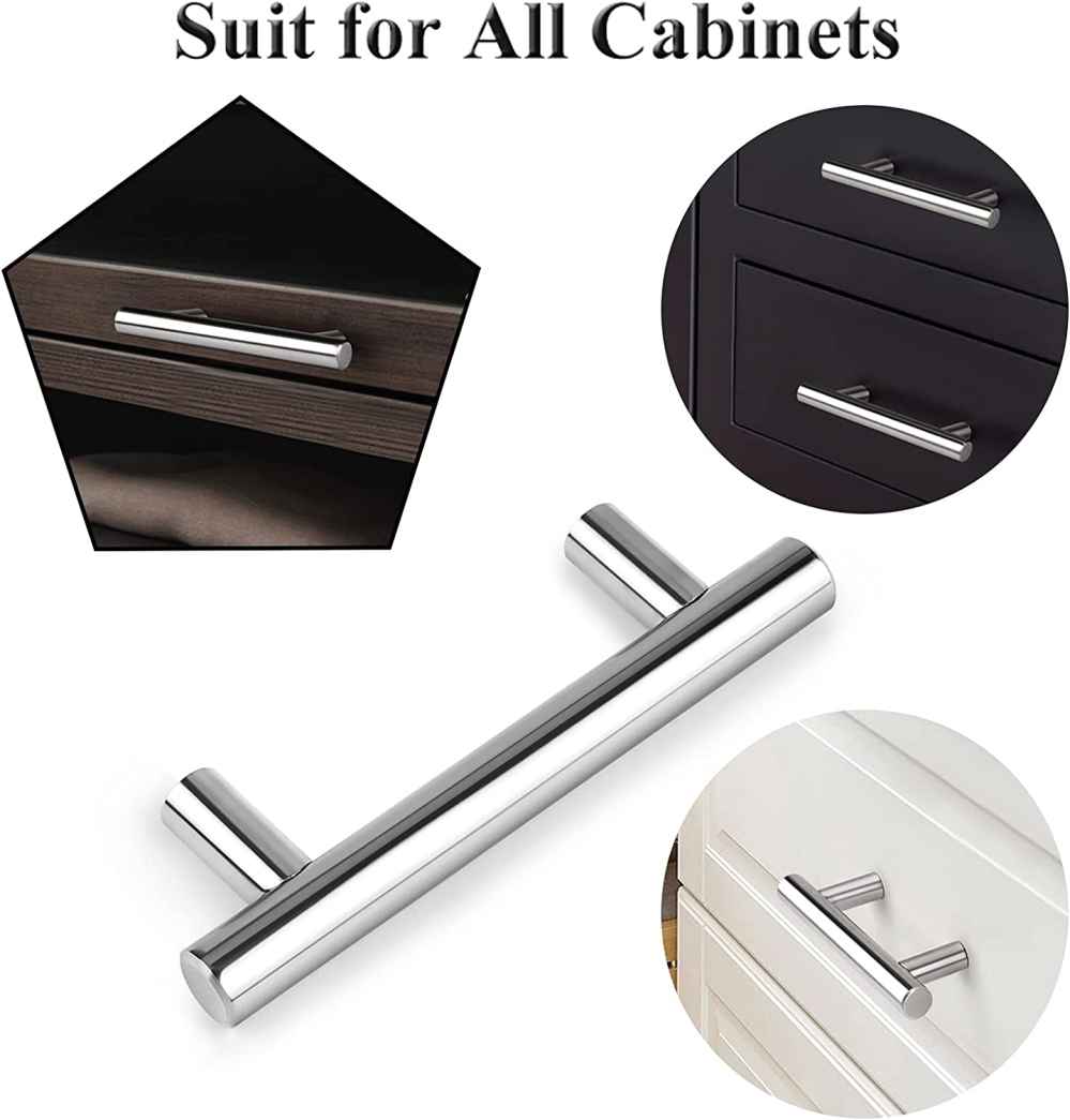 5-in. x 0.04-in. Stainless Steel Cabinet Cabinet Handle In Chrome