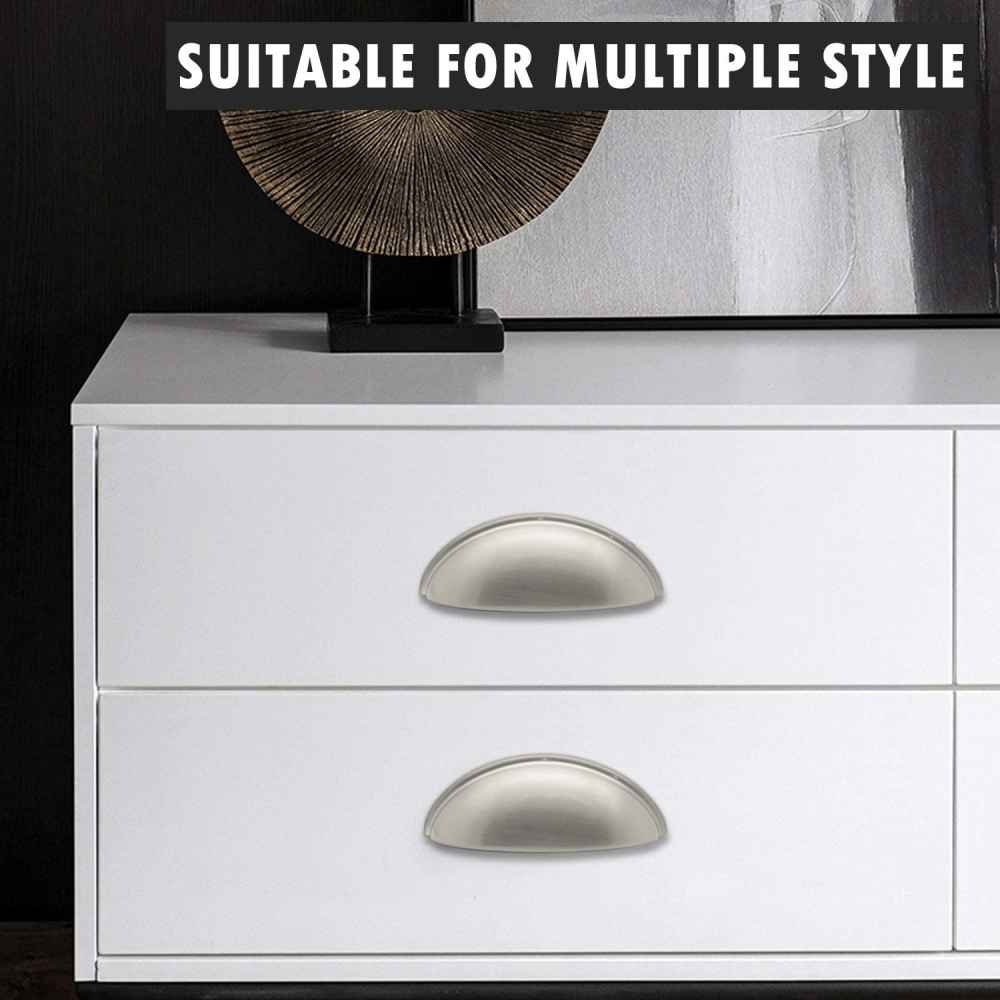 3.07-in. x 0.8-in. Zinc Alloy Cabinet Cabinet Handle In Brushed Nickel