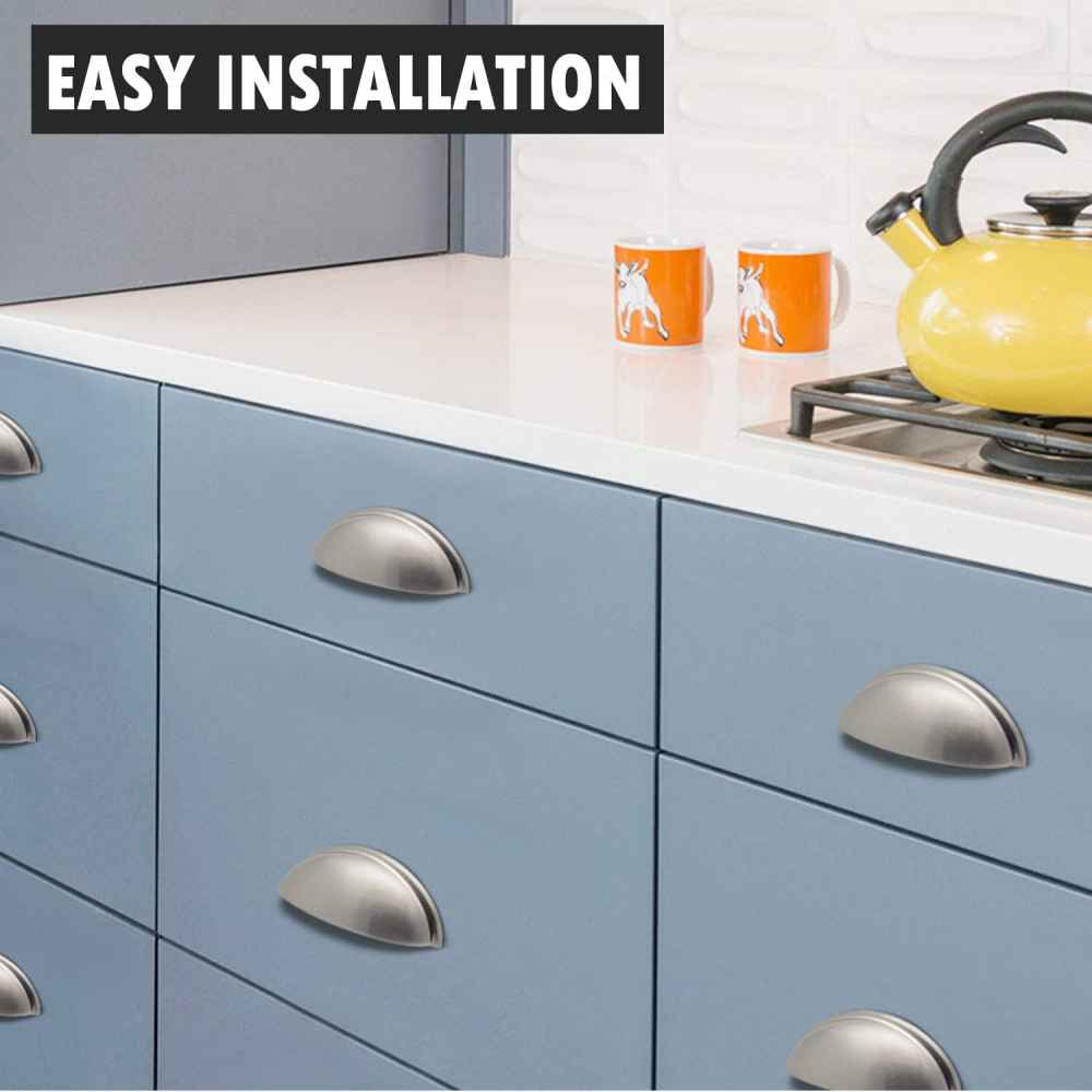 3.07-in. x 0.8-in. Zinc Alloy Cabinet Cabinet Handle In Brushed Nickel