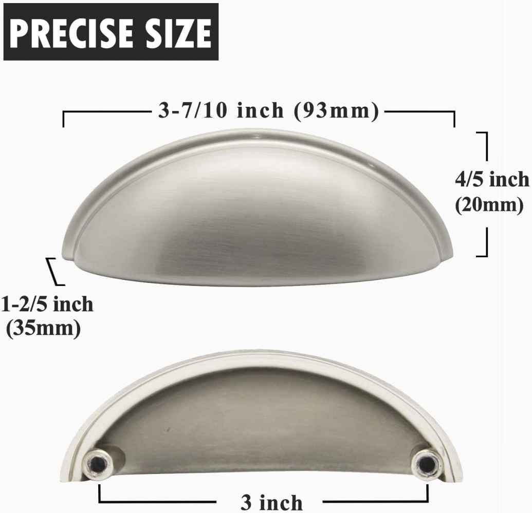 3.07-in. x 0.8-in. Zinc Alloy Cabinet Cabinet Handle In Brushed Nickel