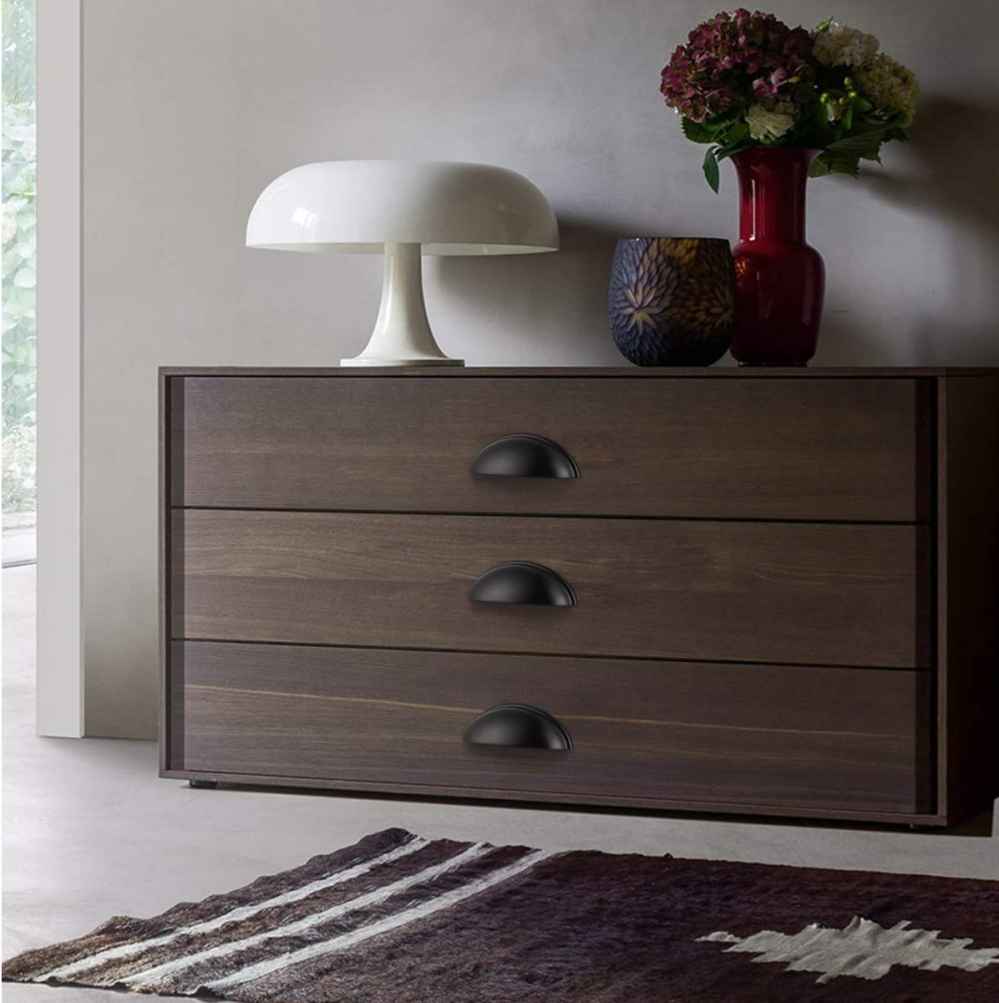 1.04-in. x 0.04-in. Zinc Alloy Cabinet Cabinet Handle In Black