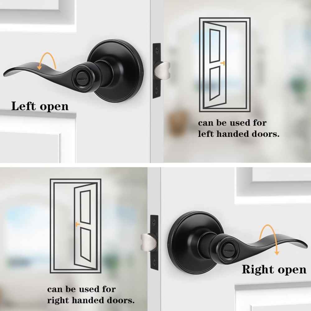 4-in. x 0.03-in. Zinc Alloy Door Door Lock In Black
