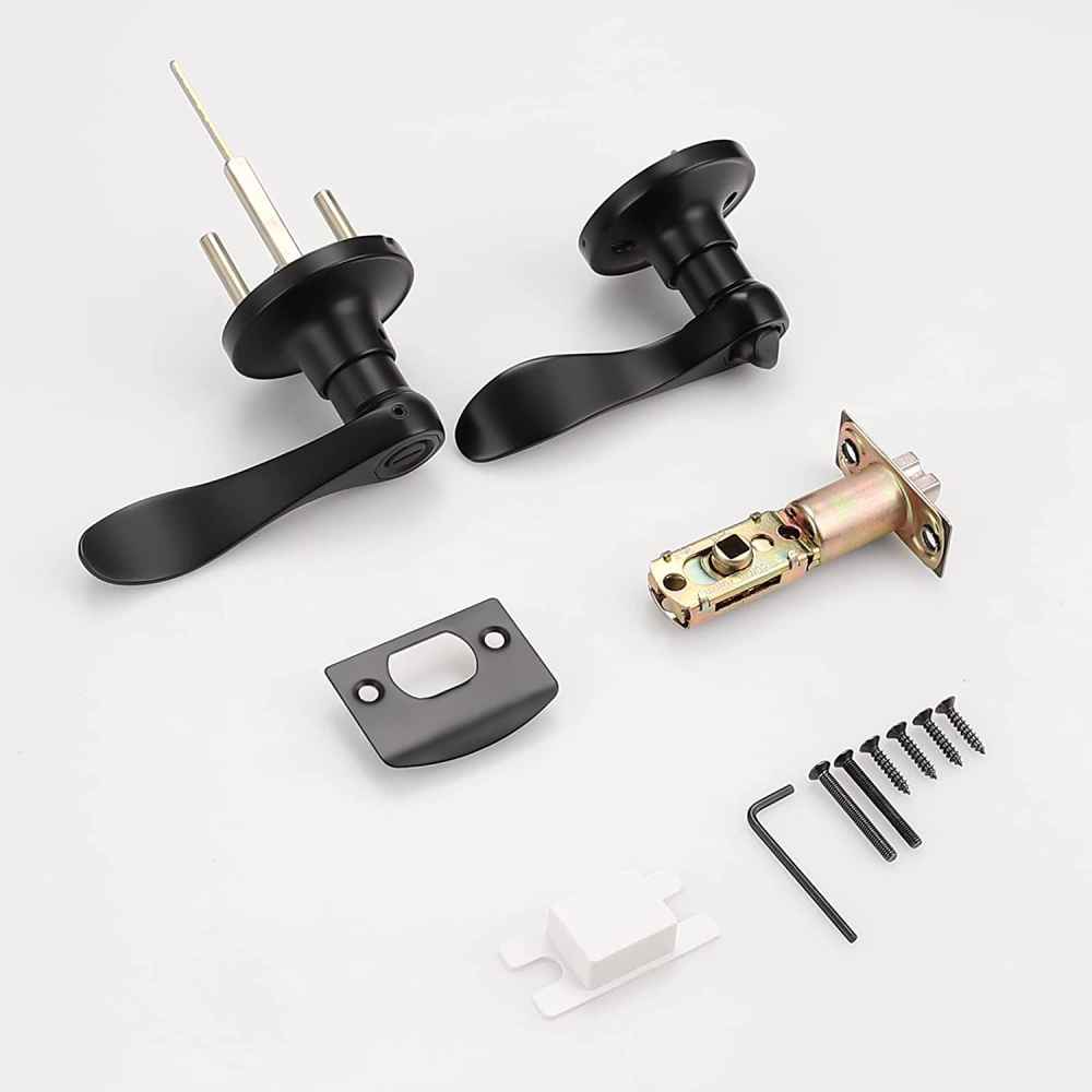4-in. x 0.03-in. Zinc Alloy Door Door Lock In Black