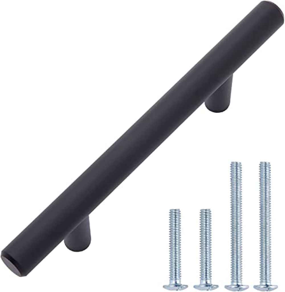 10-in. x 1.25-in. Stainless Steel Cabinet Cabinet Handle In Black