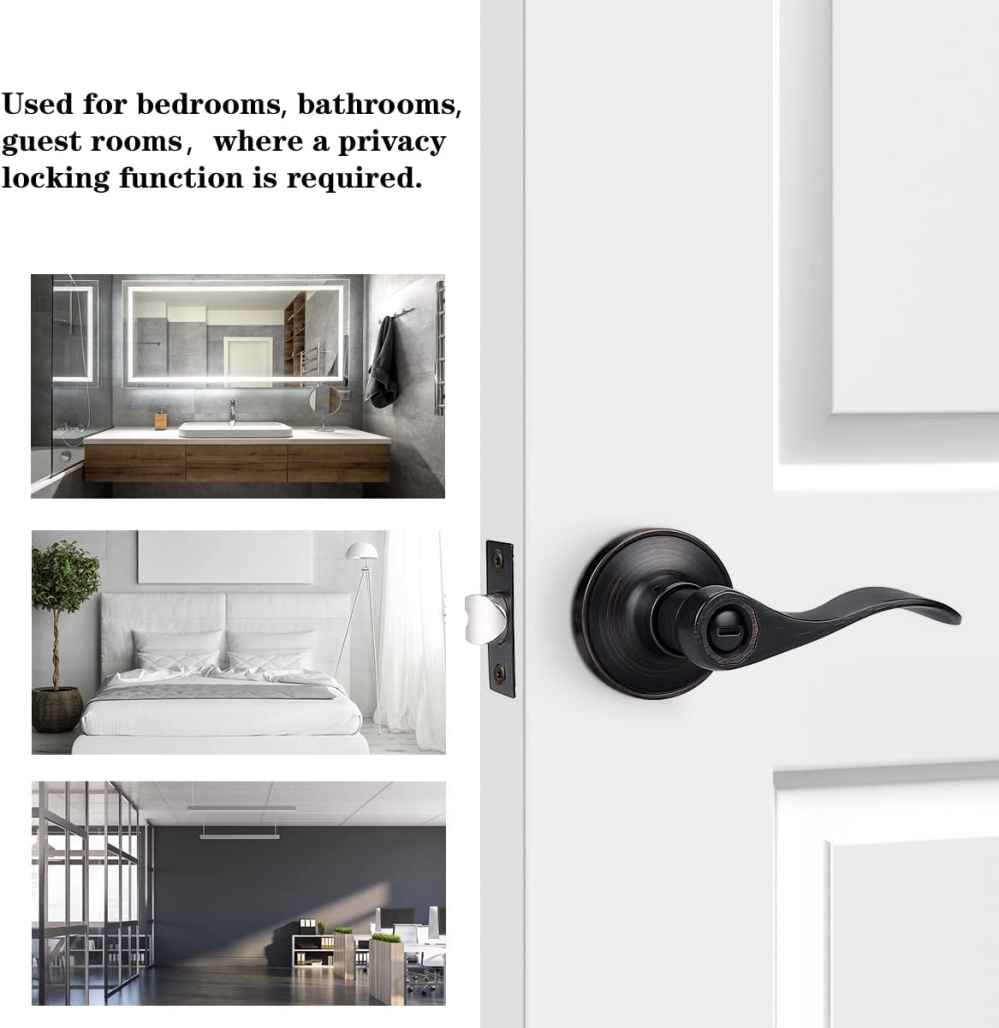 2.5-in. x 0.03-in. Stainless Steel Door Door Lock In Oil Rubbed Bronze