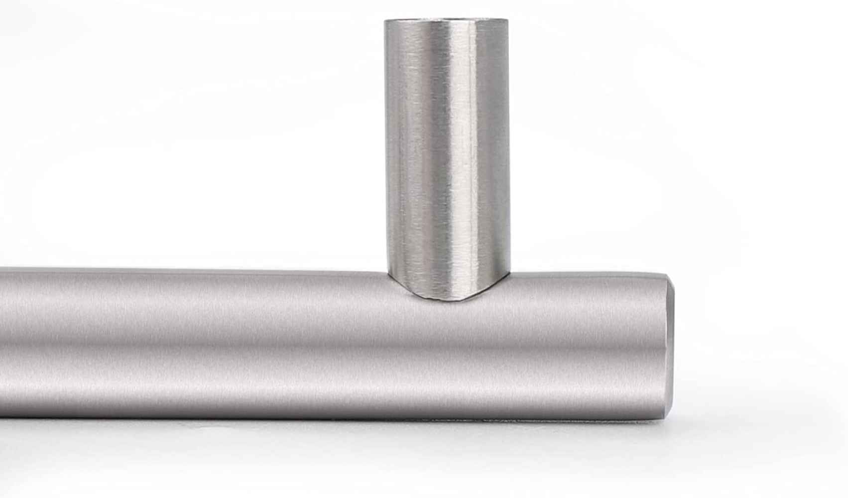 4-in. x 1.25-in. Stainless Steel Cabinet Cabinet Handle In Brushed Nickel