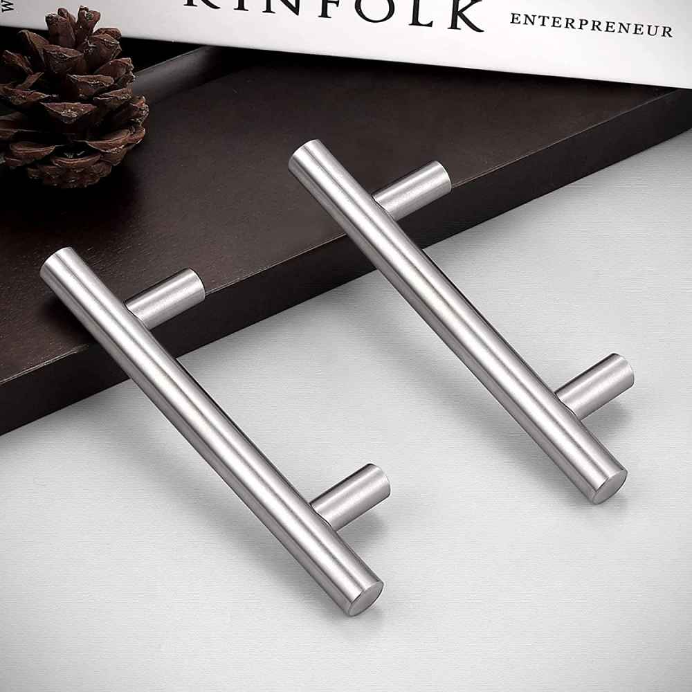 5-in. x 1.25-in. Stainless Steel Cabinet Cabinet Handle In Brushed Nickel